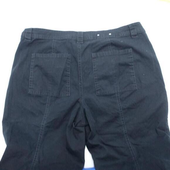 Style & Co. Cropped Jeans Women's 8 Black Stretch Denim Dark Wash Straight Leg - Picture 2 of 7